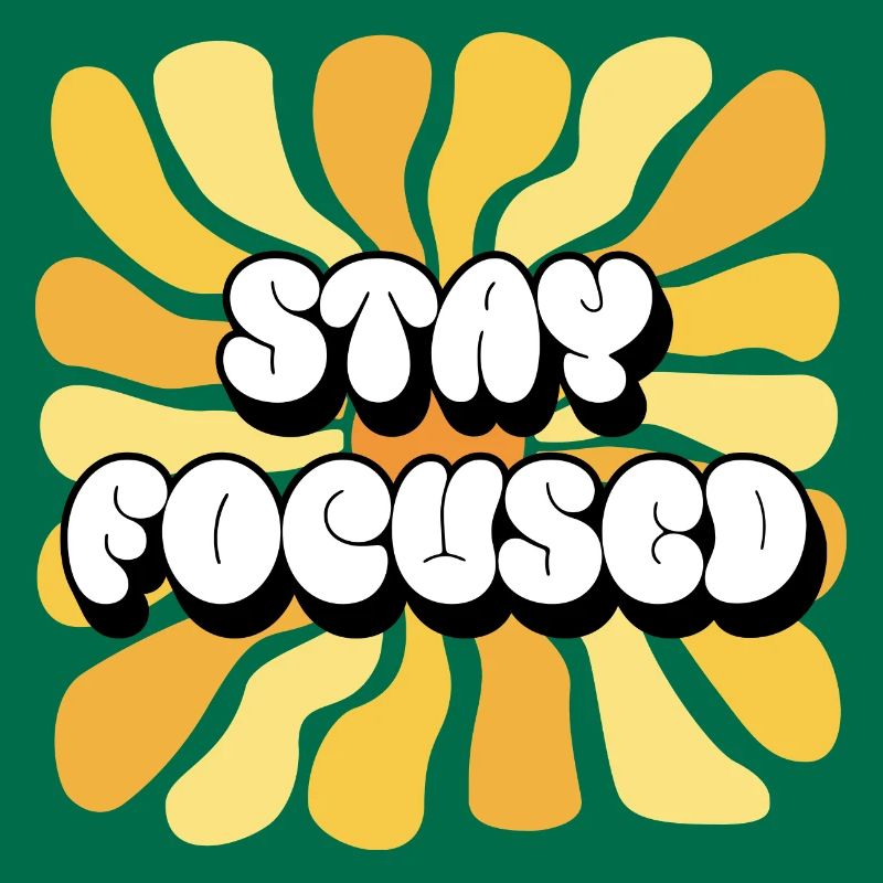 Restez concentré Affirmations positives Tournesol