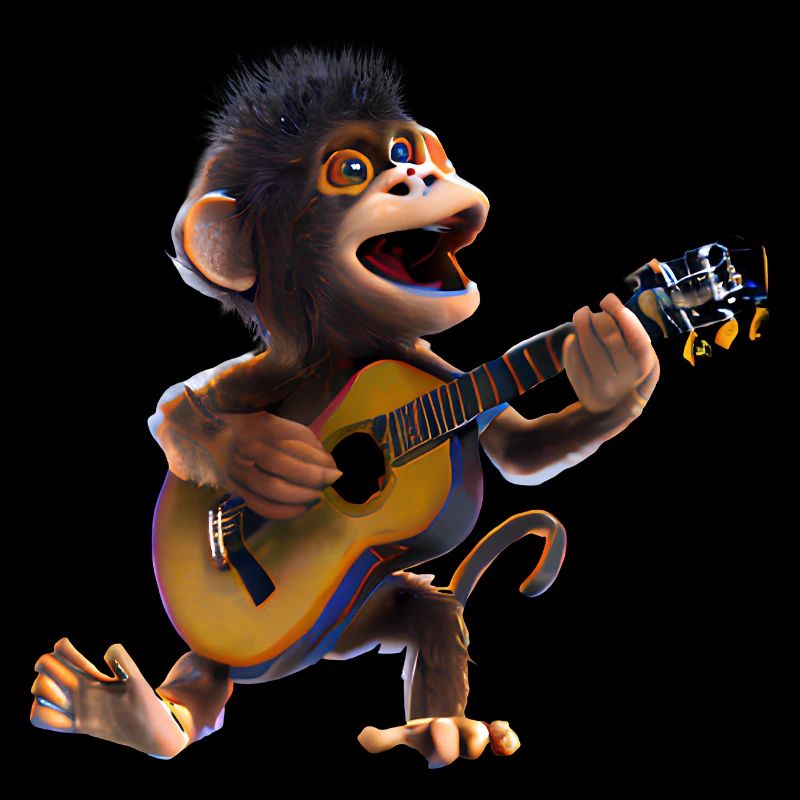 Monkey guitarist