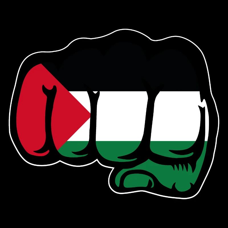 Drapeau de la Palestine poing main