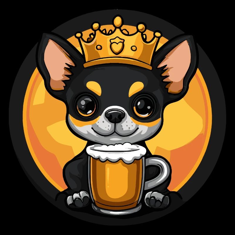 Chihuahua Hund Bier Comic