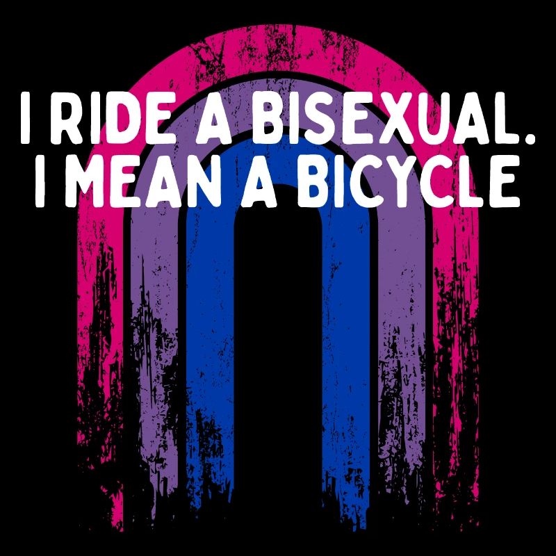 I Ride a Bisexual Bicycle Bi Pun Bi Pride Joke