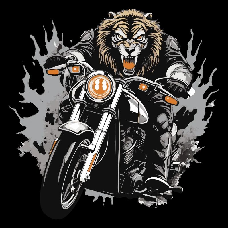 Löwe Motorrad Biker Beast