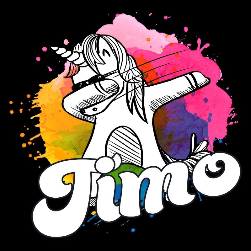 TIMO - Beau nom de garçon avec une licorne cool