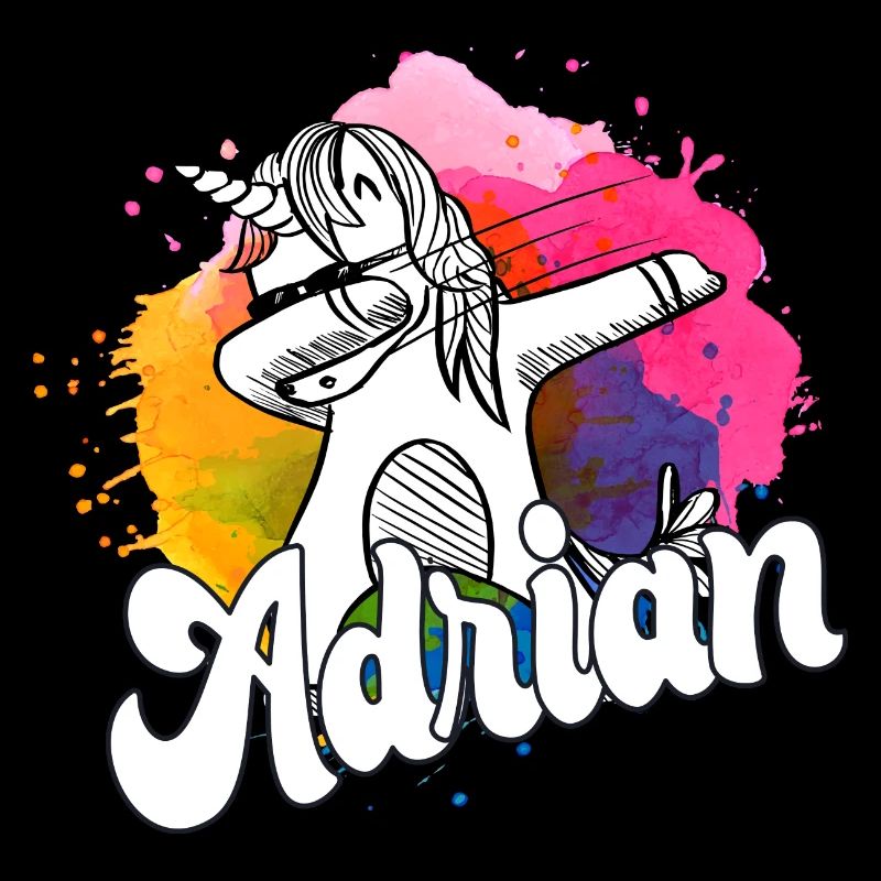 ADRIAN - Beau nom de garçon avec licorne cool