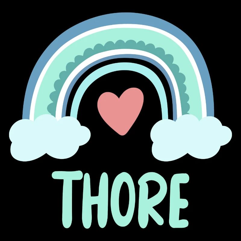 Thore Name Regenbogen Baby