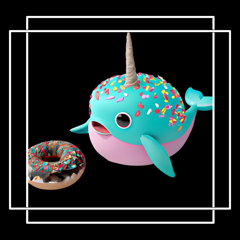 Donut liebender Narwal