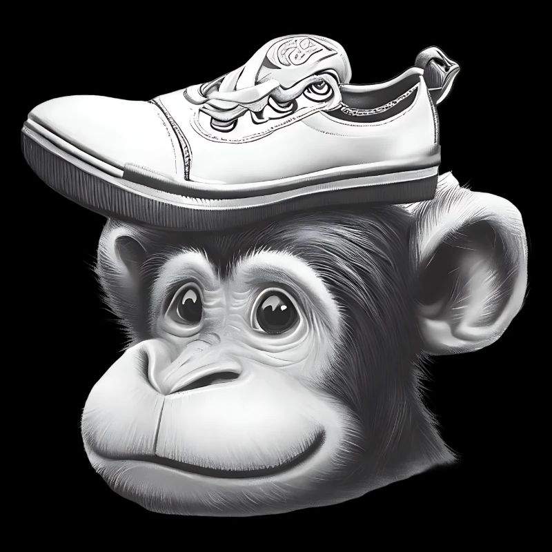 Singe avec chapeau de chaussure