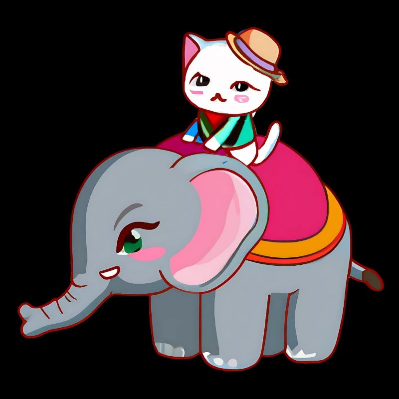 Balades de chat à dos d’éléphant