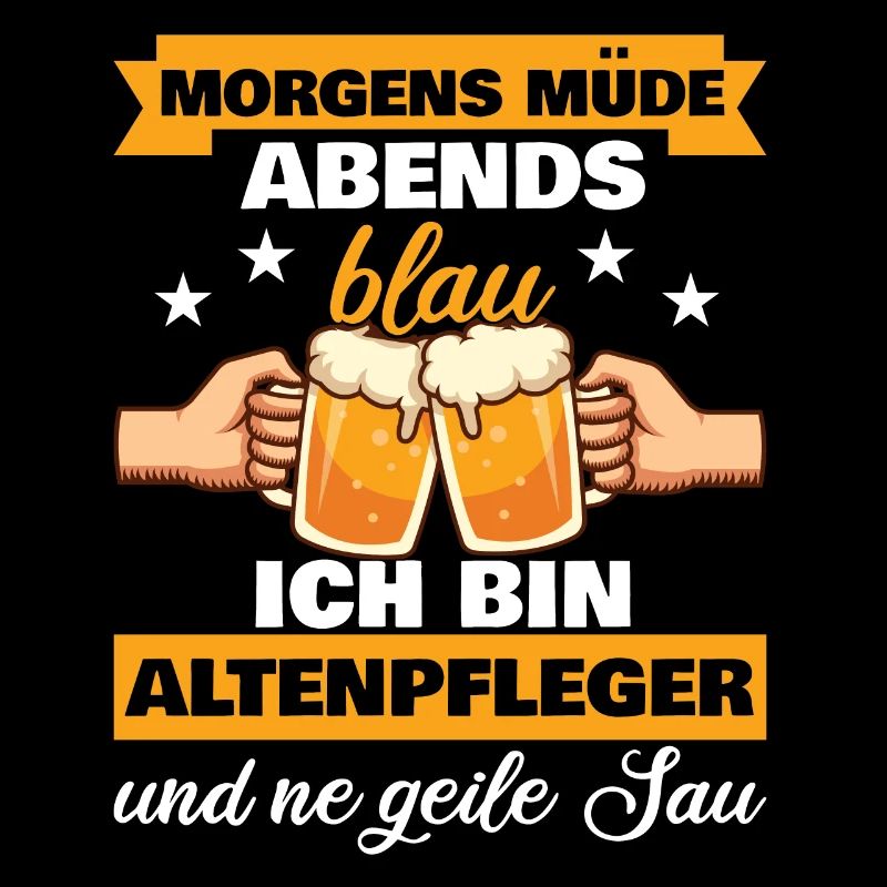 Morgens Müde Abends Blau Altenpfleger