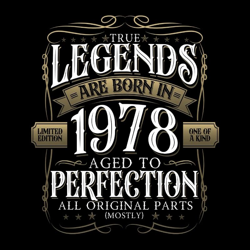 Legende 1978 44. Geburtstag Geschenk Herren Lustig