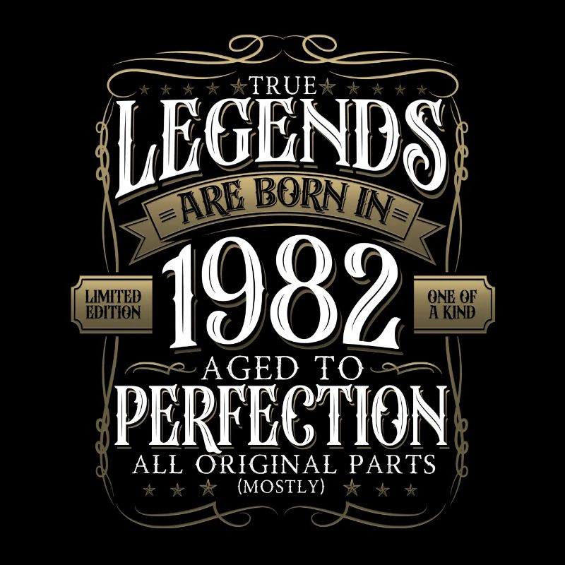Legend 1982 40th Birthday Gift Men Funny