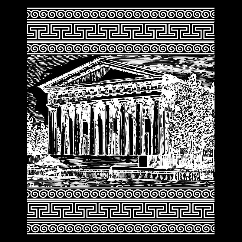 Temple de la Grèce antique Méandre grec