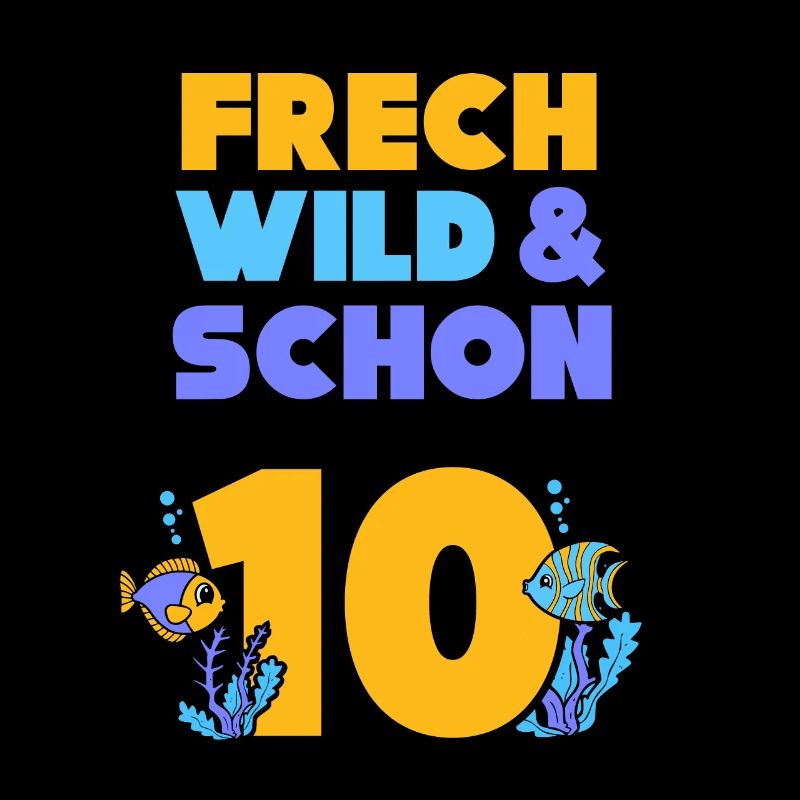 10 Jahre Geburtstag Junge Mädchen Fisch