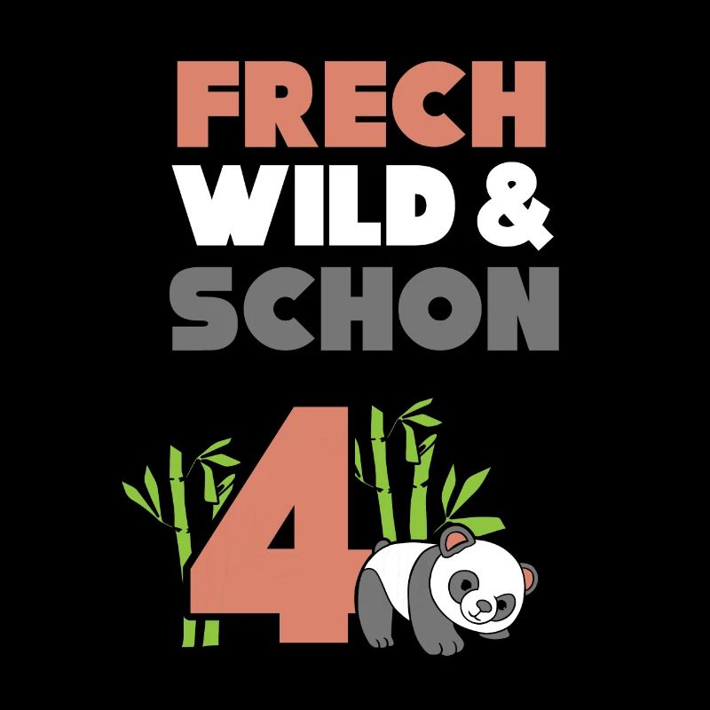 4 Jahre Geburtstag Junge Mädchen Panda