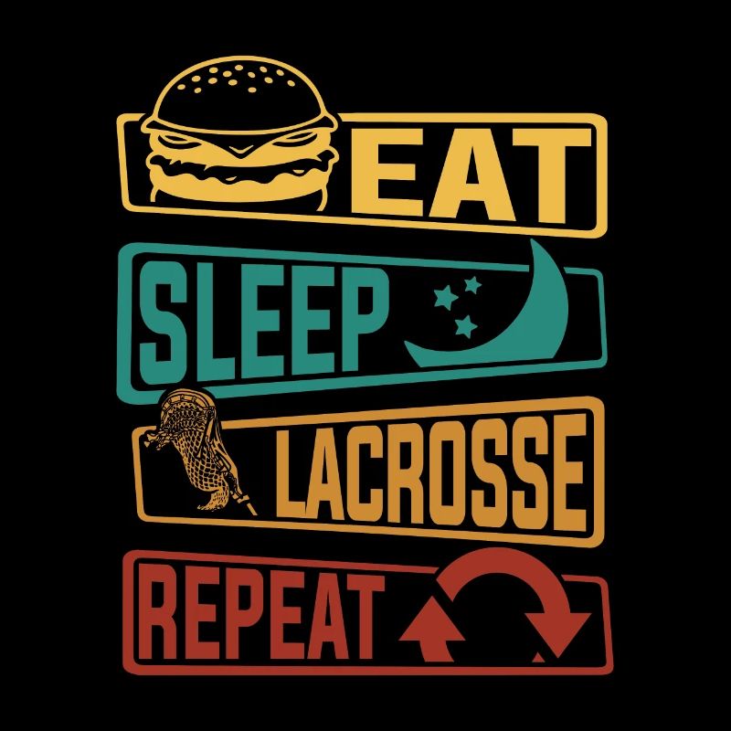 Eat Sleep Lacrosse Repeat Intercrosse Lax Player