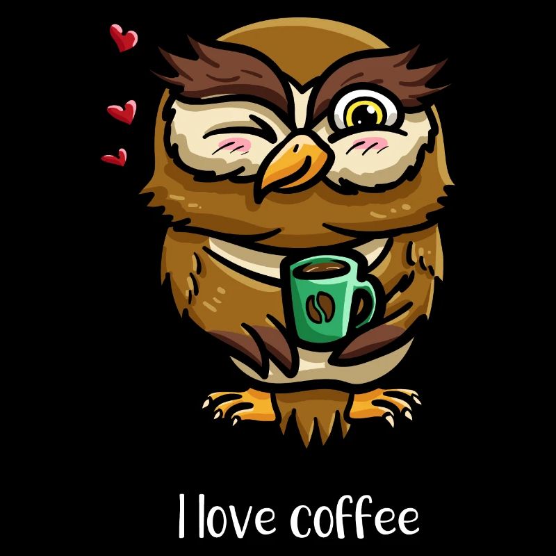 Tier Wildlife Koffeintrinker Eule