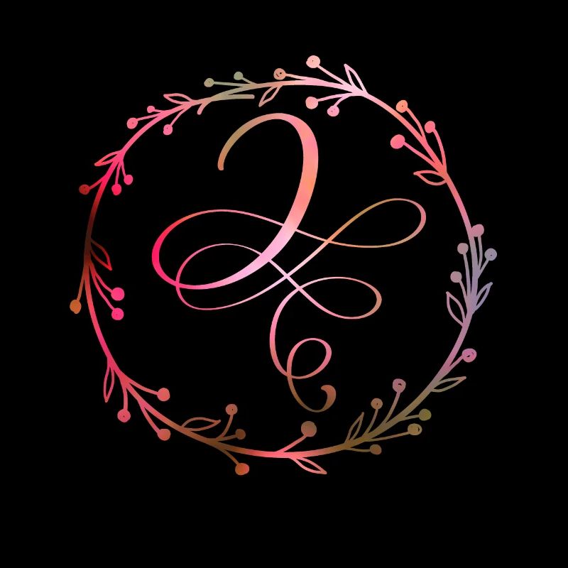 Monogram, Letter J, Calligraphy Ornament