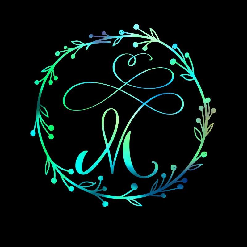 Monogram, Letter M, Calligraphy Ornament