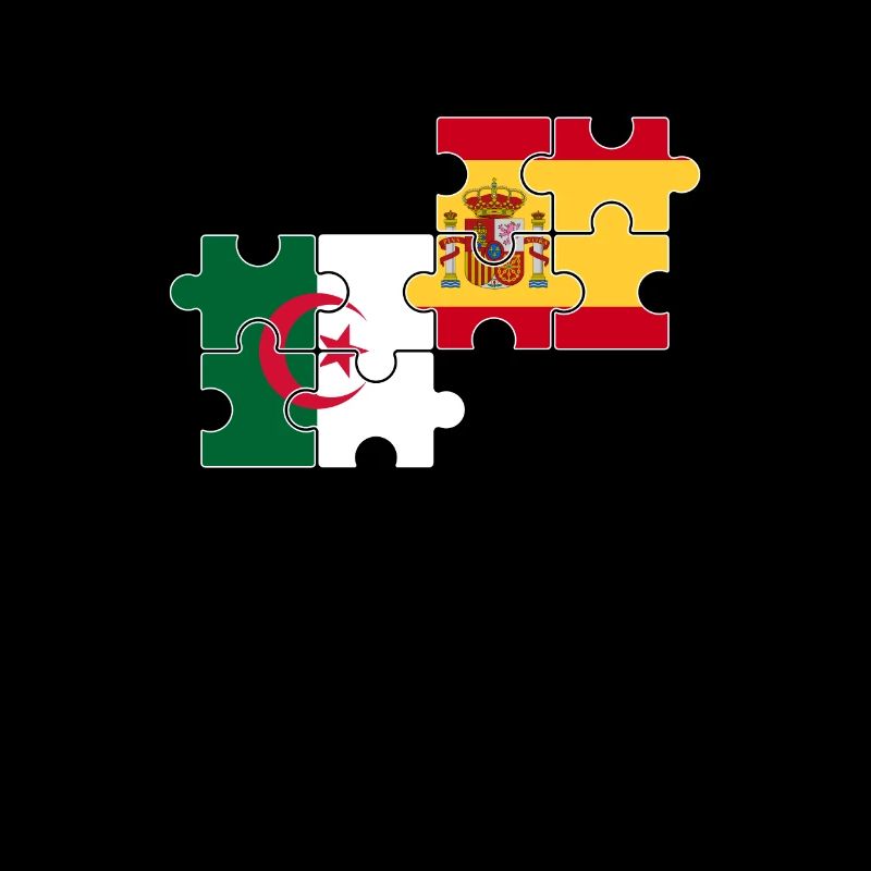 Algérie Espagne Drapeau Espagnol Algérien