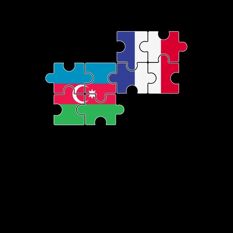 Aserbaidschan Frankreich Flagge Aserbaidschaner