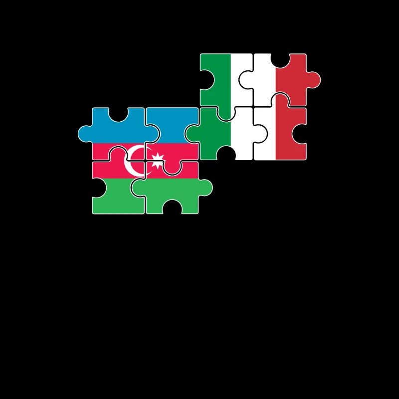 Azerbaïdjan Italie drapeau