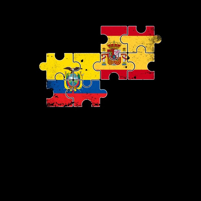 Ecuador Spain Vintage Flag Spaniards