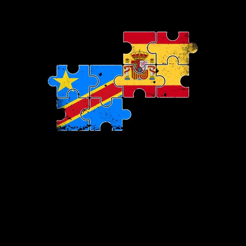 DR Kongo Spanien Vintage Flagge Spanisch Kongolese