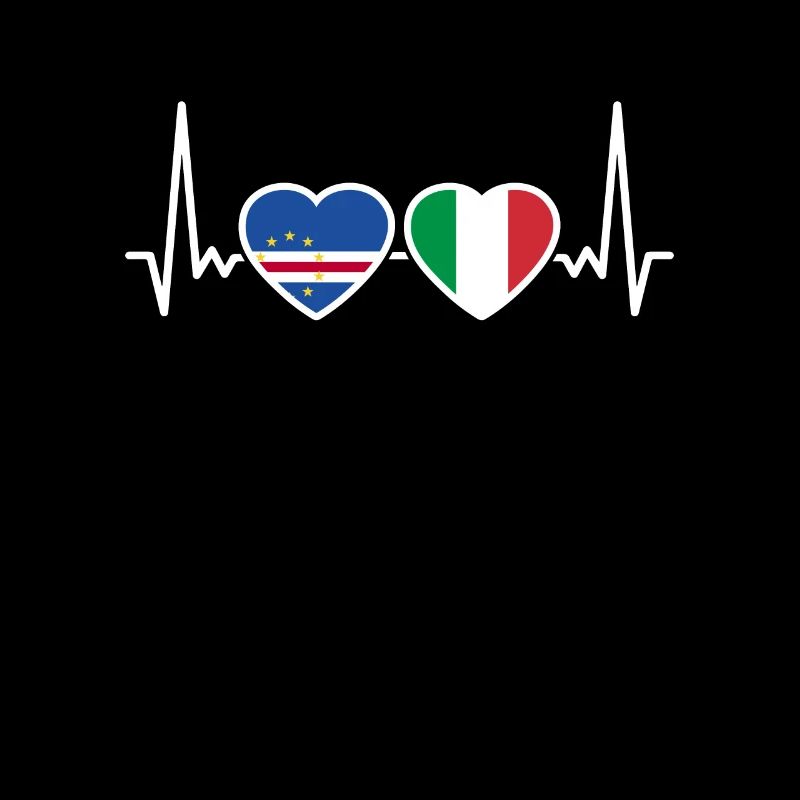 Cap-Vert Italie Heartbeat Flag Cap-Vert