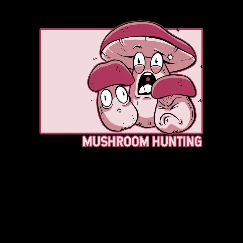 Champignon Chasse Doodle Champignon Hanzi Chinois