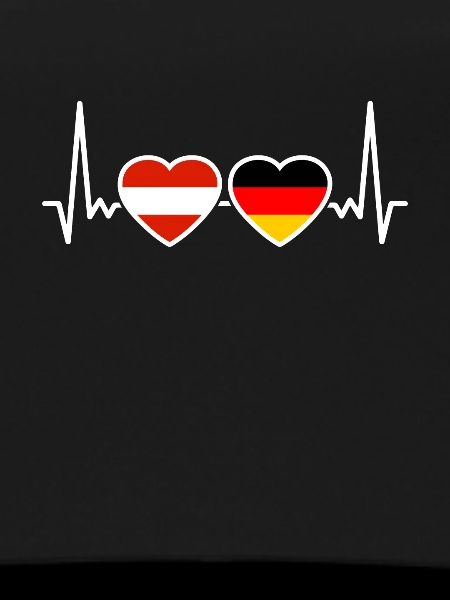 Austria Germany Heartbeat Flag