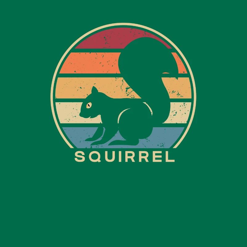 Retro Squirrel Fox Squirrel Grey Squirrel