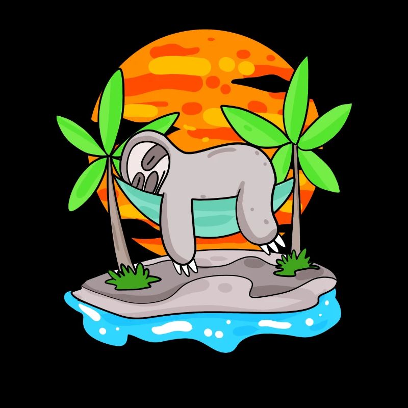 Sloth on the beach