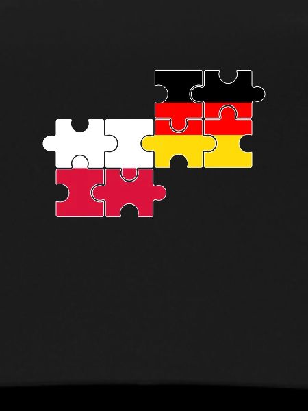 Polen Tyskland Flagga Tyska Polska