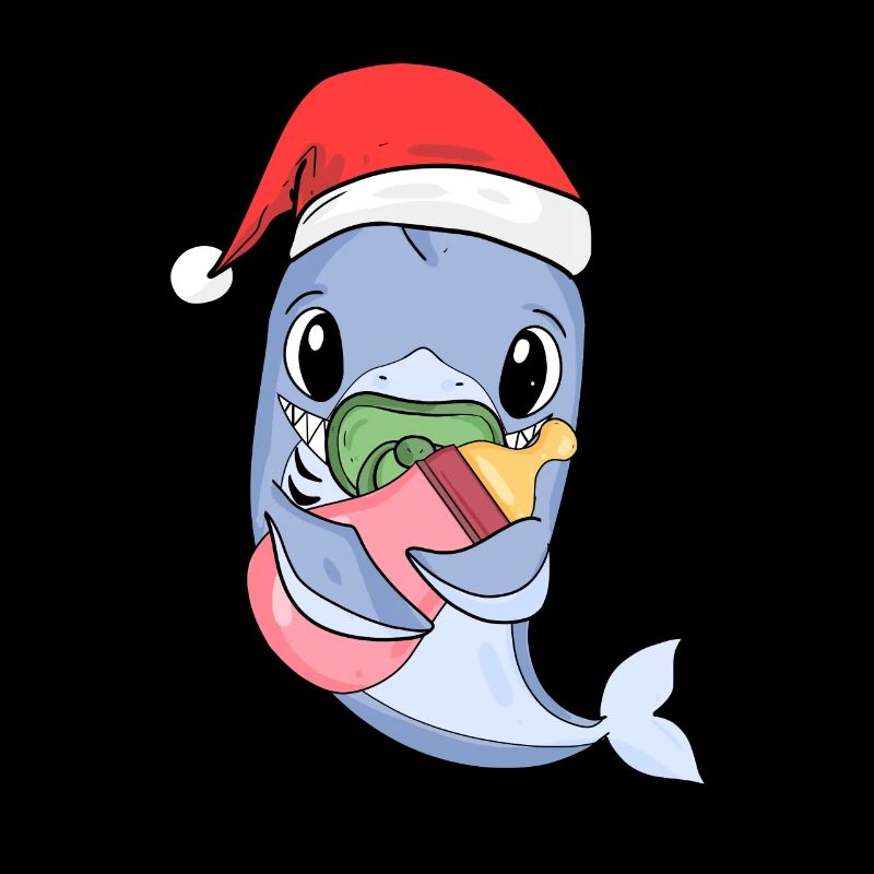 Requin Bébé Noël Poisson Poisson