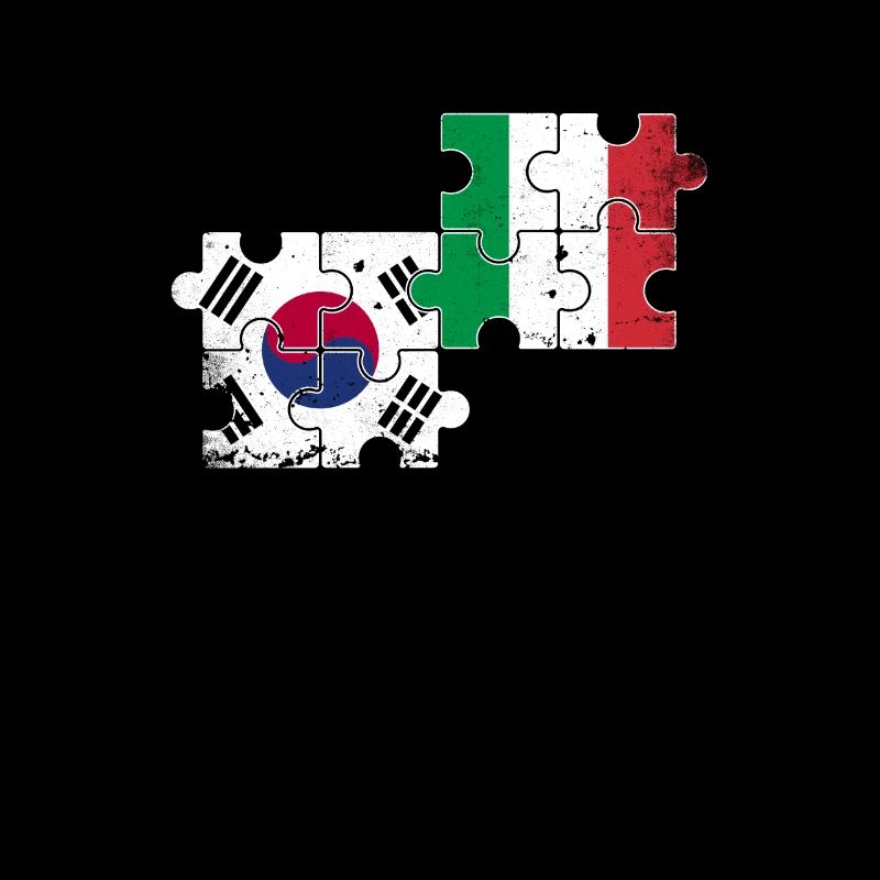 Corée du Sud Italie Vintage drapeau sud-coréen