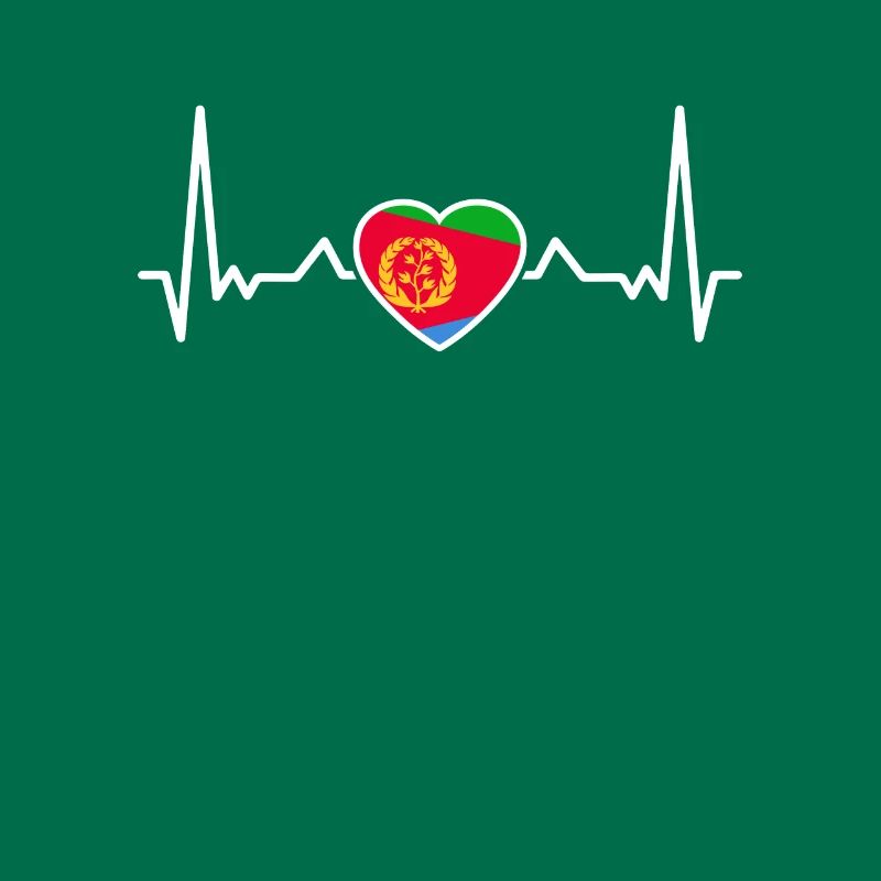 Érythrée Heartbeat Drapeau érythréen Érythréen