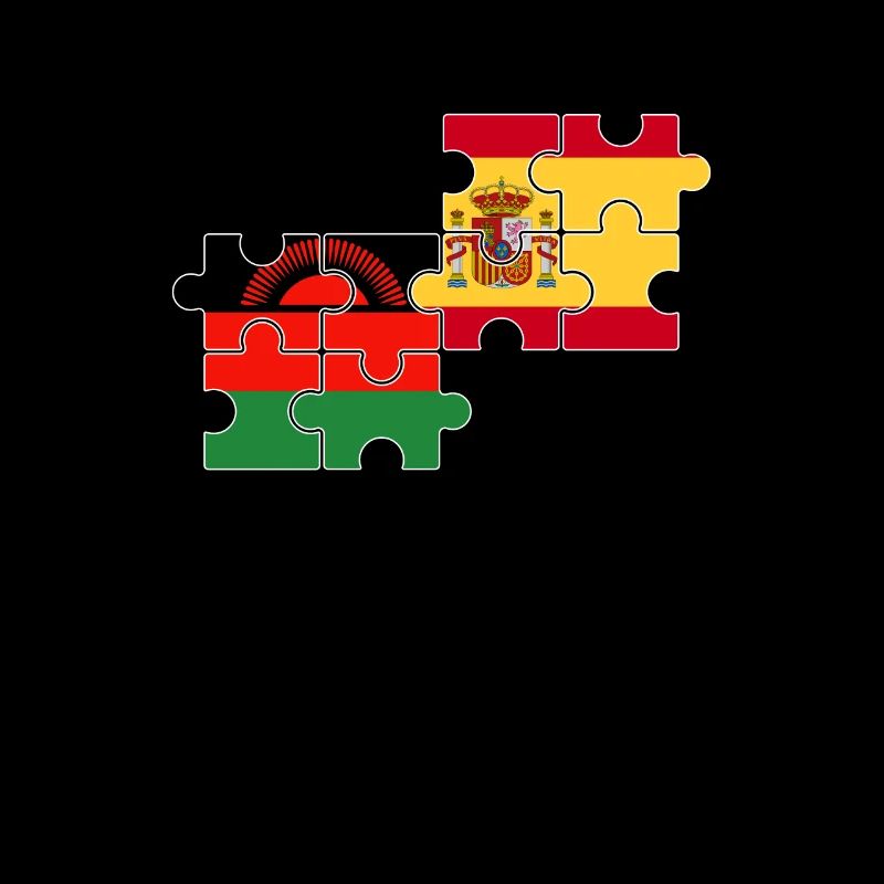 Malawi Spanien Flagge Spanisch Malawier