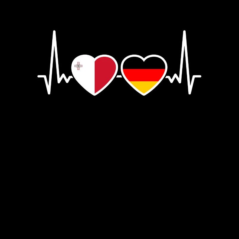 Malta, Germany, Heartbeat, Flag, Maltese