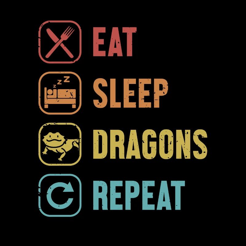 Manger Sommeil Dragons Répéter Pogona Lézard de compagnie