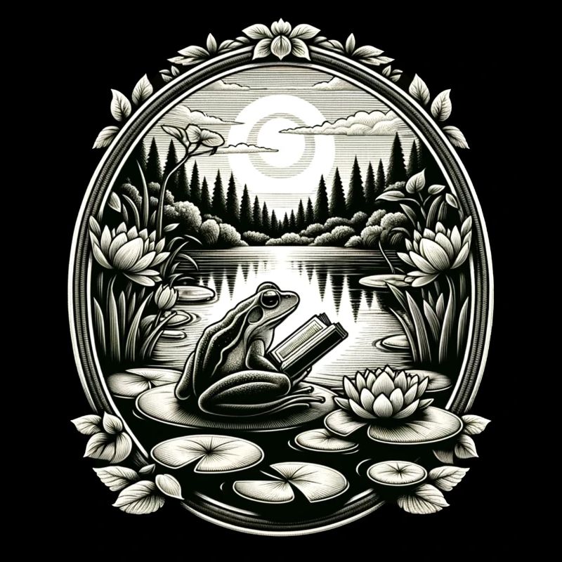 Frog Wilderness Book Reading Full Moon Lake