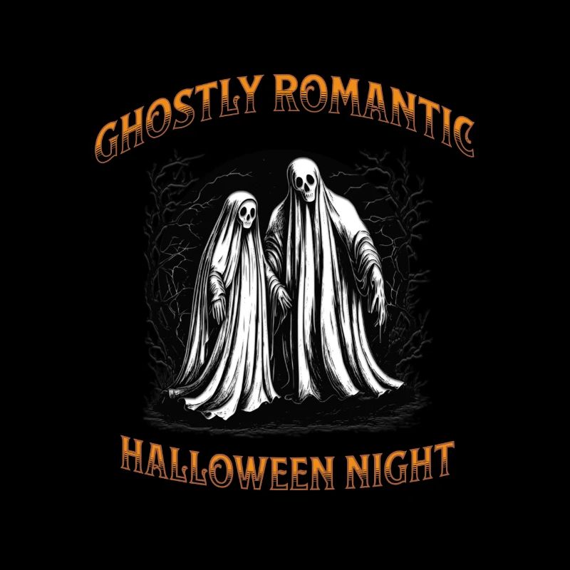 Ghostly romantic halloween night