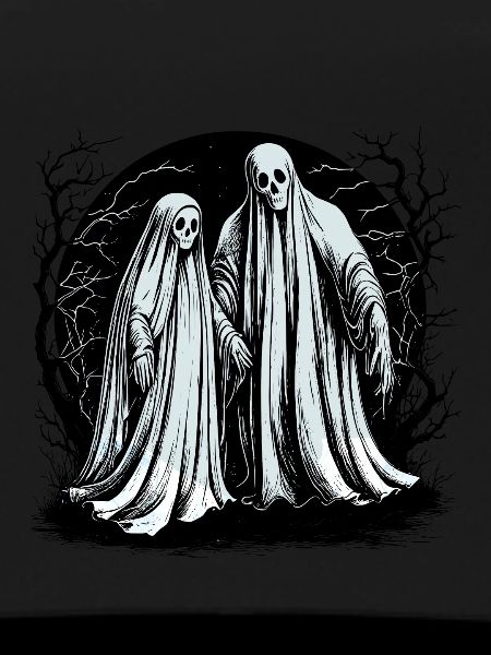 Scary ghost couple haunting