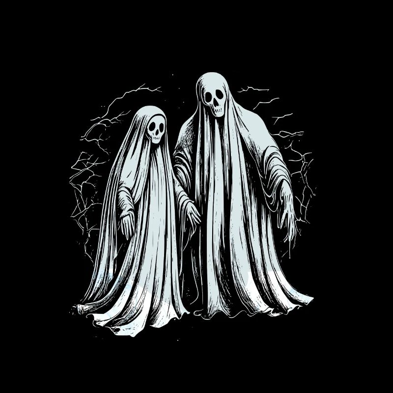 Scary ghost couple haunting