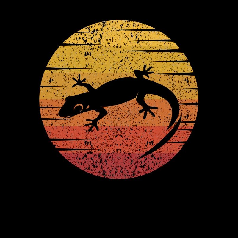 Retro Eidechse Gekkota Schopfgecko Experte Leopard