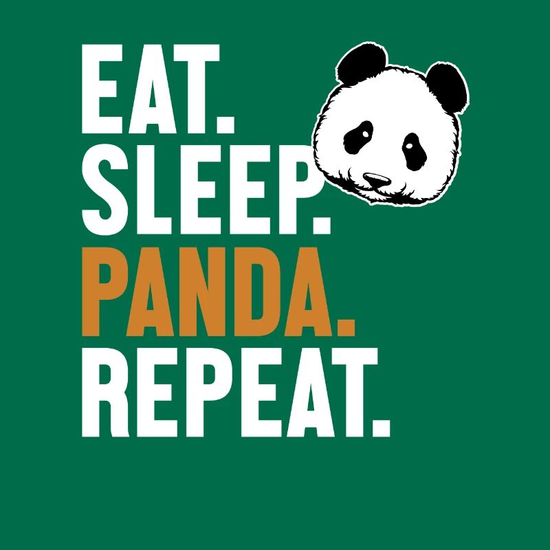 Manger Dormir Panda Répéter Panda Ours Ami Géant
