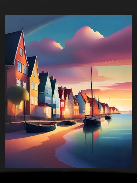 Denmark town harbour