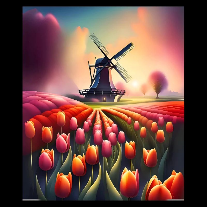 Ferme de tulipes à Amsterdam, Pays-Bas