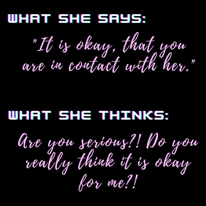 Vous : pas de go=contact avec les Ex