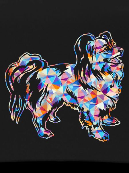 Papillon Dog Geometric