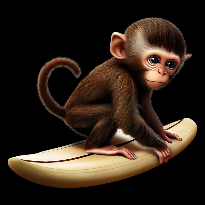 Surfer Affe